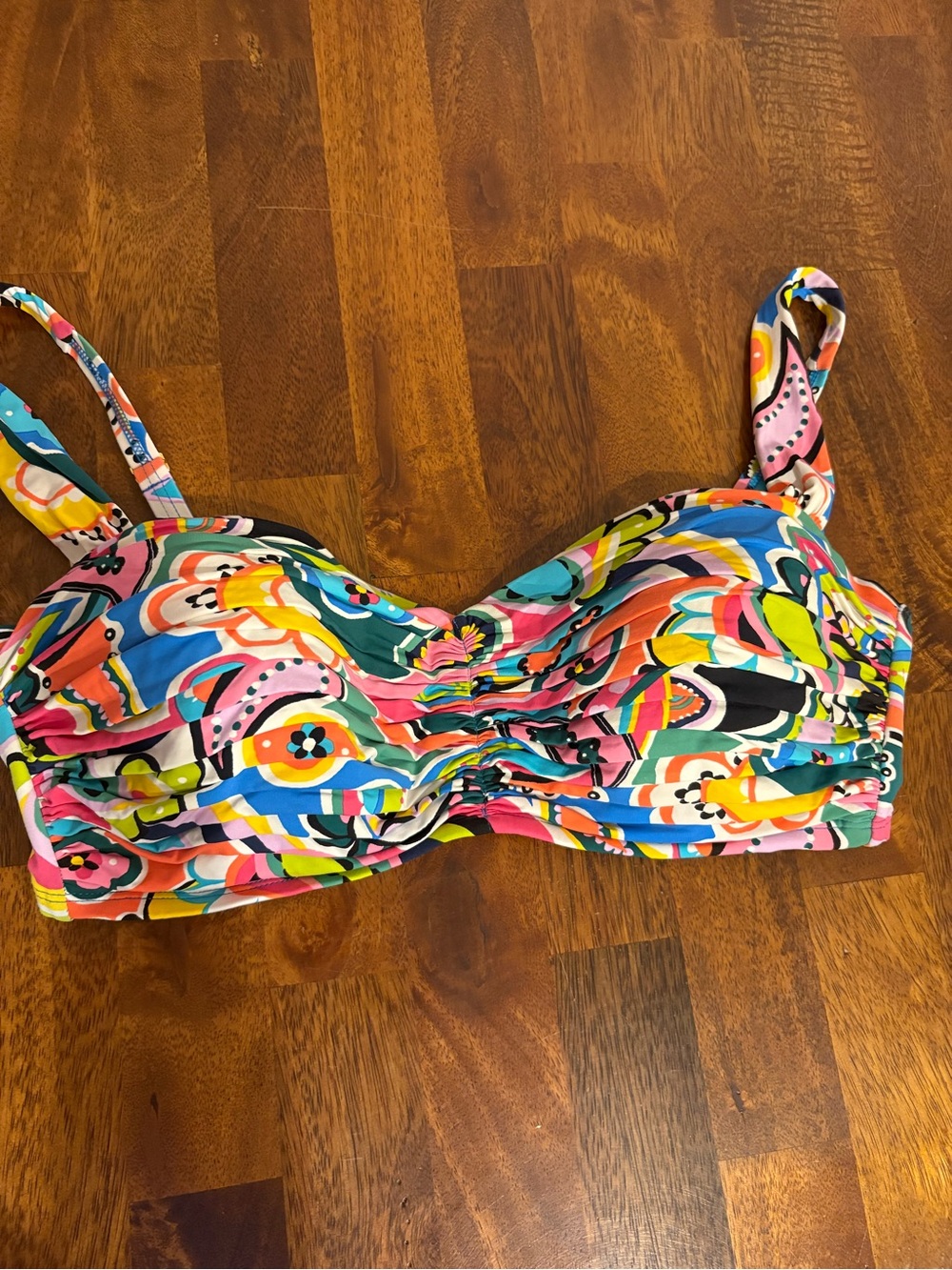 Bleu Rod Beattie Multicolor Tropical Strap Bikini Top